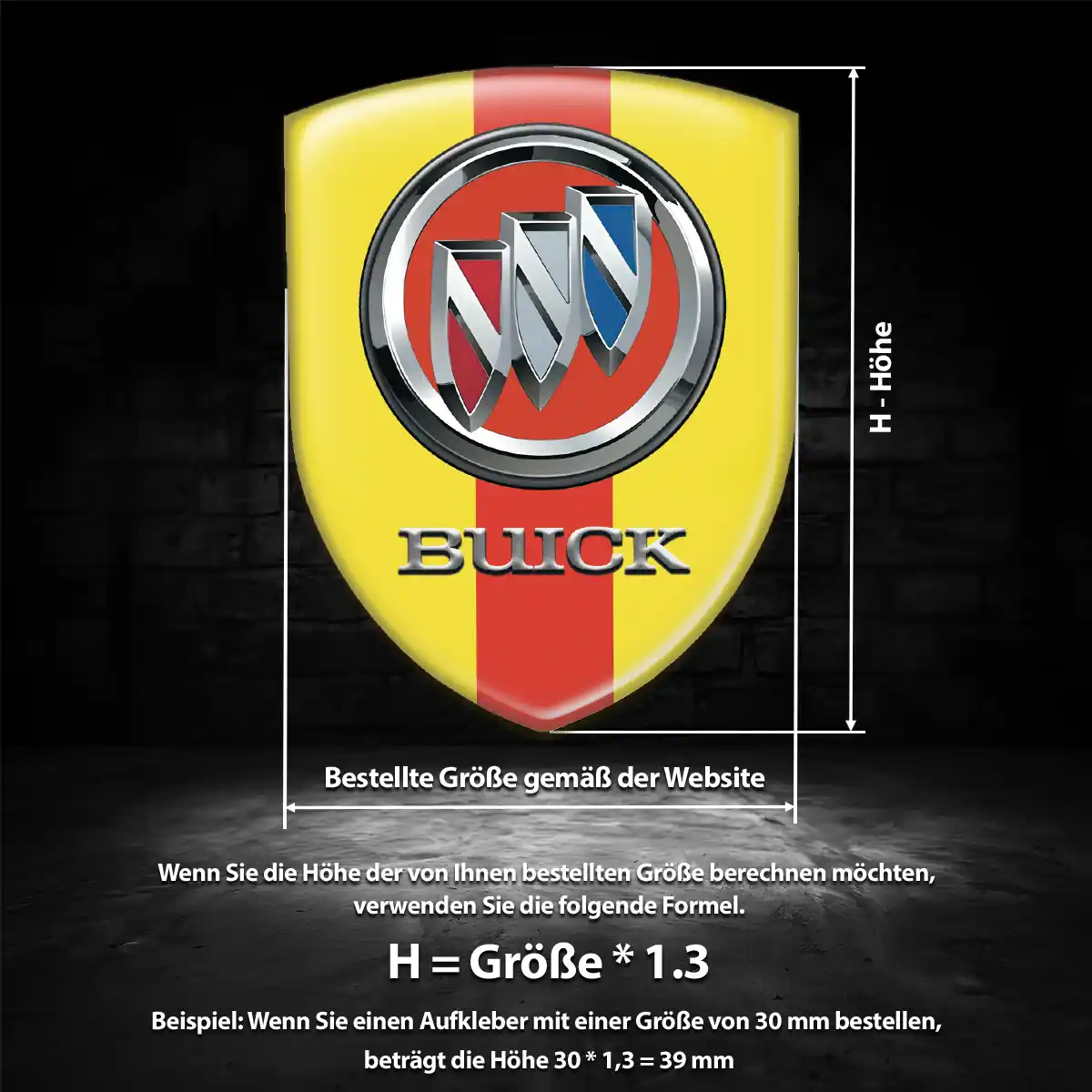 Buick Aufkleber 3D Gel Emblem Auto Interieurdesign
