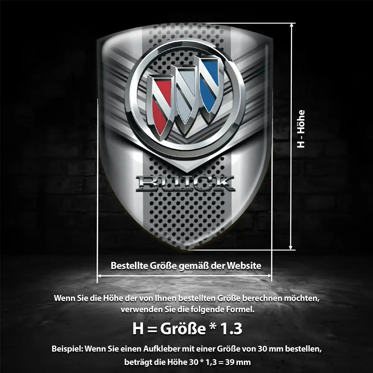 Buick Aufkleber 3D Gel Emblem Auto Limitierte Auflage