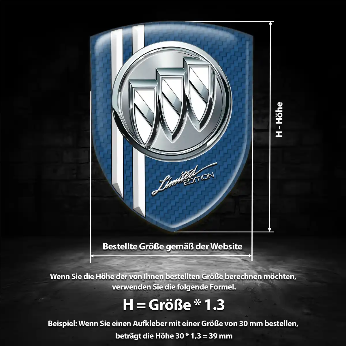 Buick Aufkleber 3D Gel Emblem Auto Premium-Edition