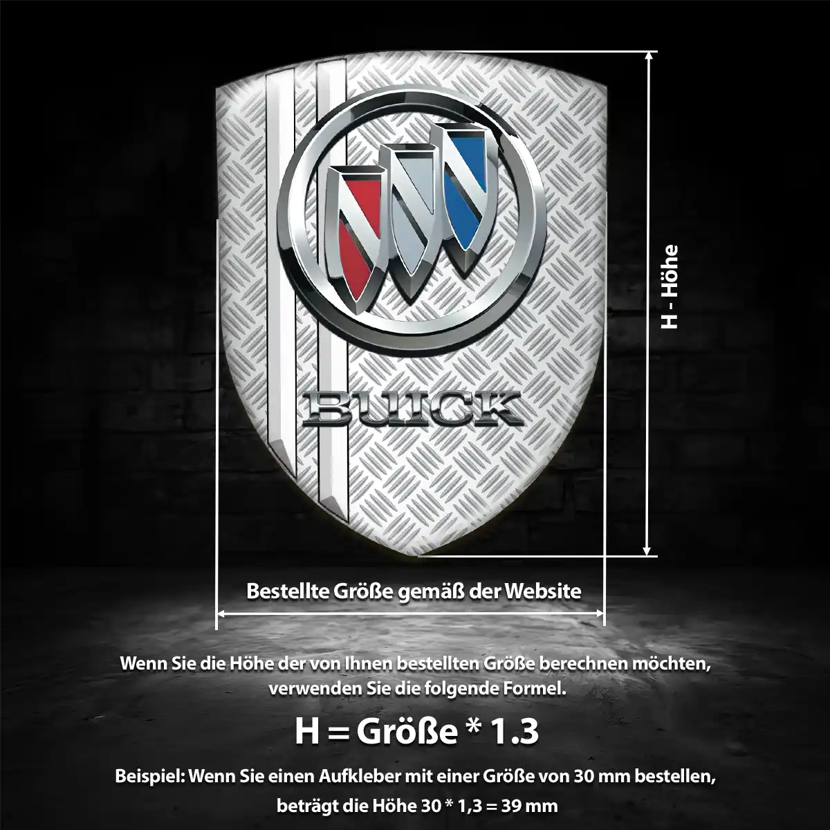 Buick Aufkleber 3D Gel Emblem Auto Premiumqualität