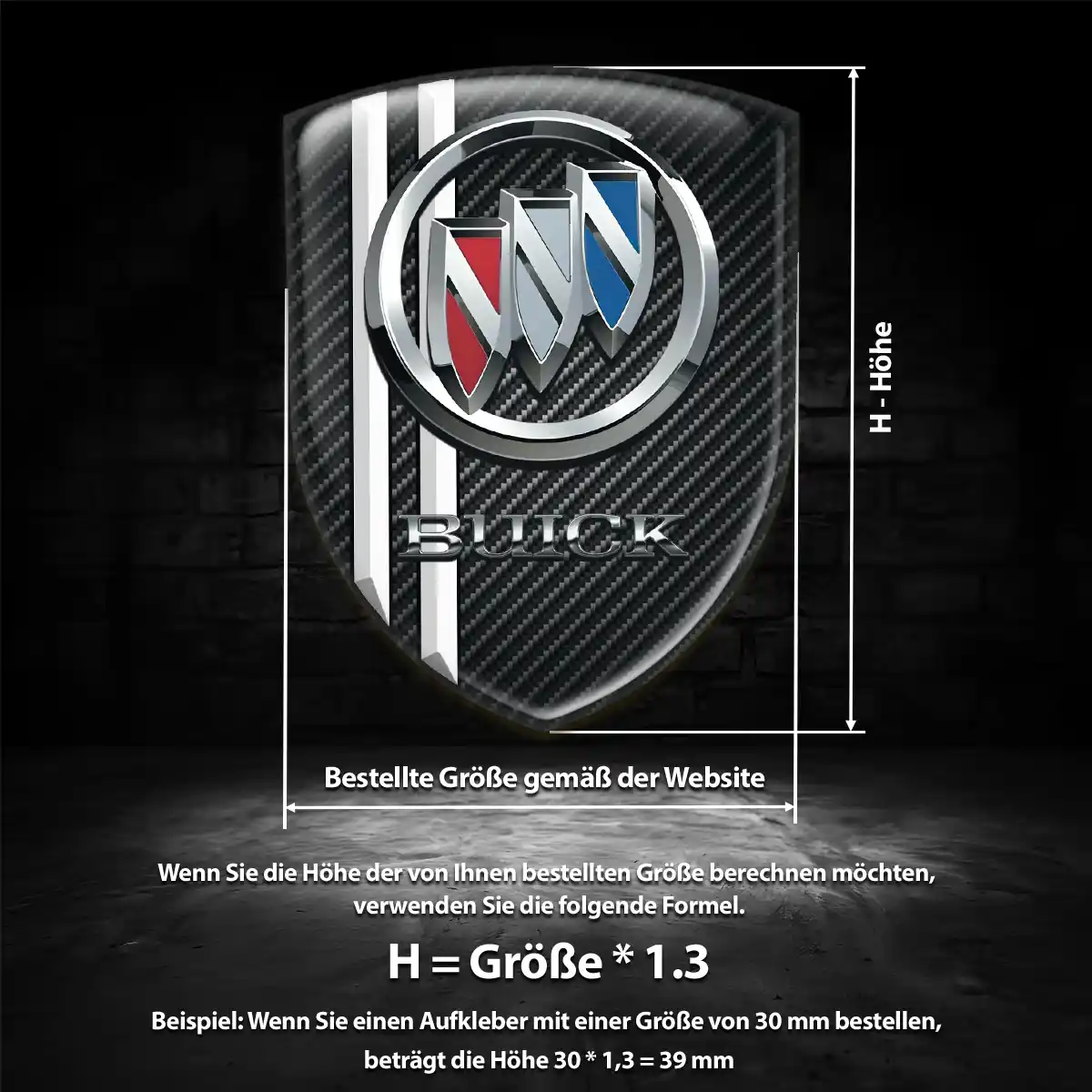 Buick Aufkleber 3D Gel Emblem Auto Stilvolles Design