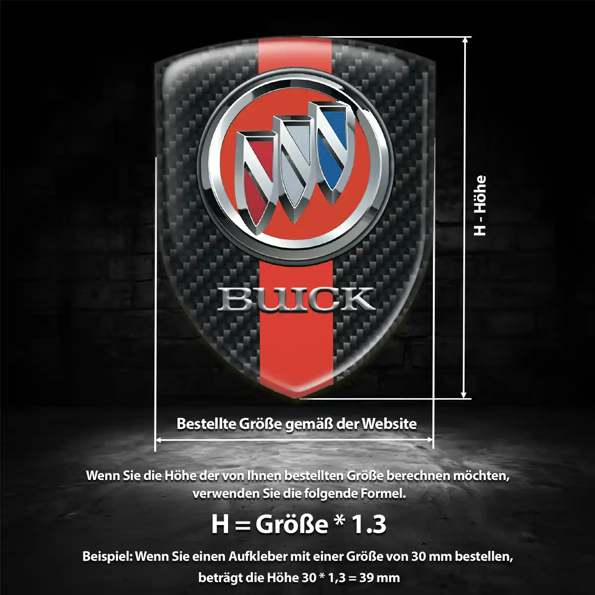 Buick Aufkleber 3D Gel Emblem Auto Tuningfahrzeug