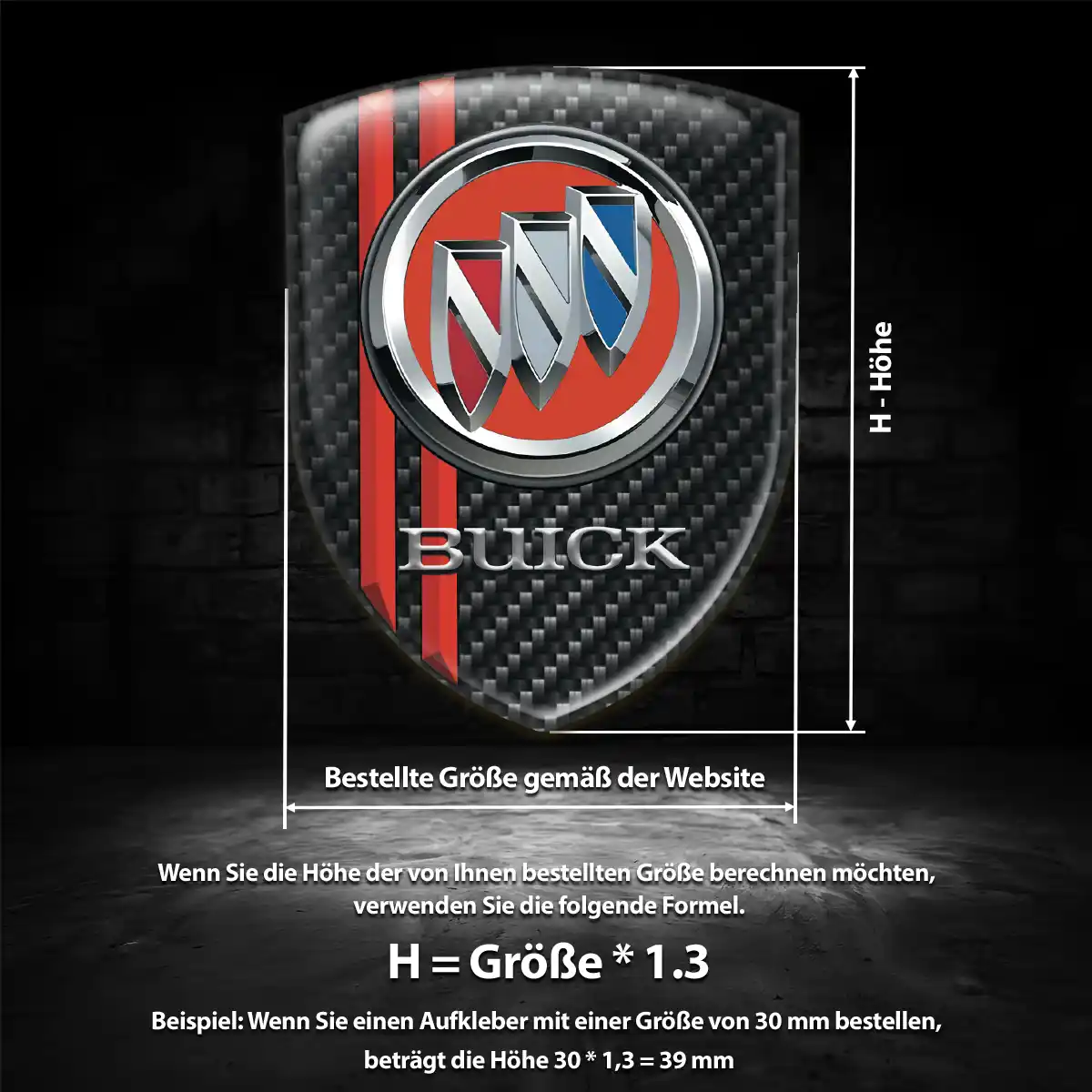 Buick Aufkleber 3D Gel Emblem Edles Design