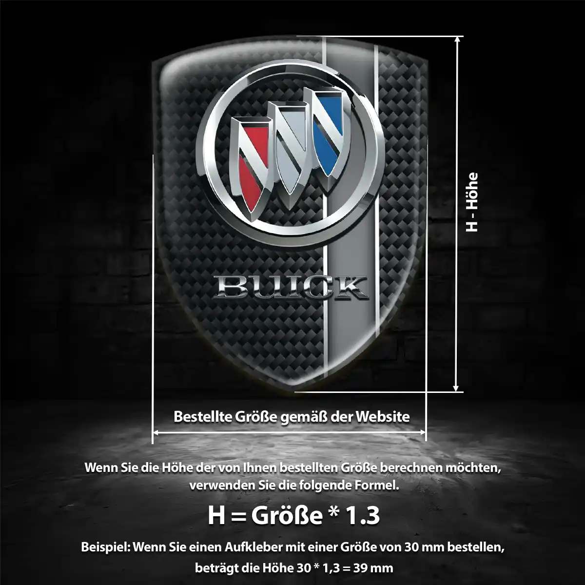 Buick Aufkleber 3D Gel Emblem Exterieurdesign