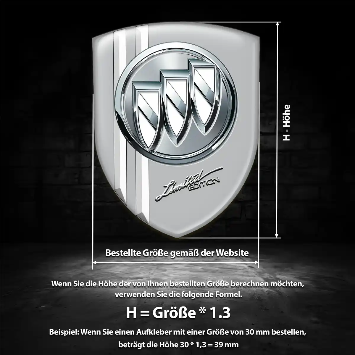 Buick Aufkleber 3D Gel Emblem Hochwertiges Harz