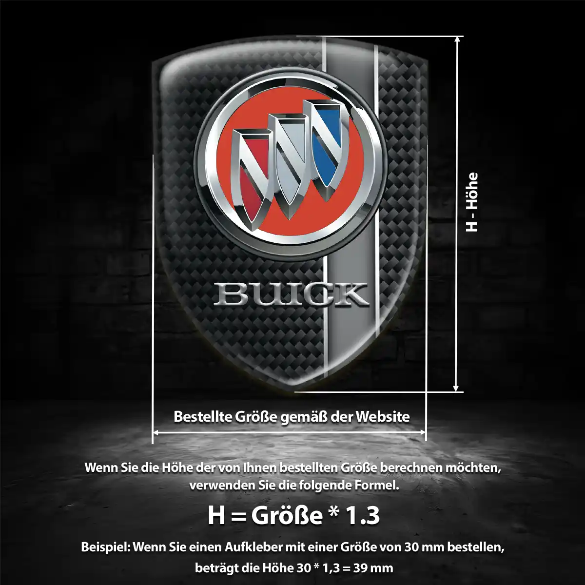 Buick Aufkleber 3D Gel Emblem Markenedition