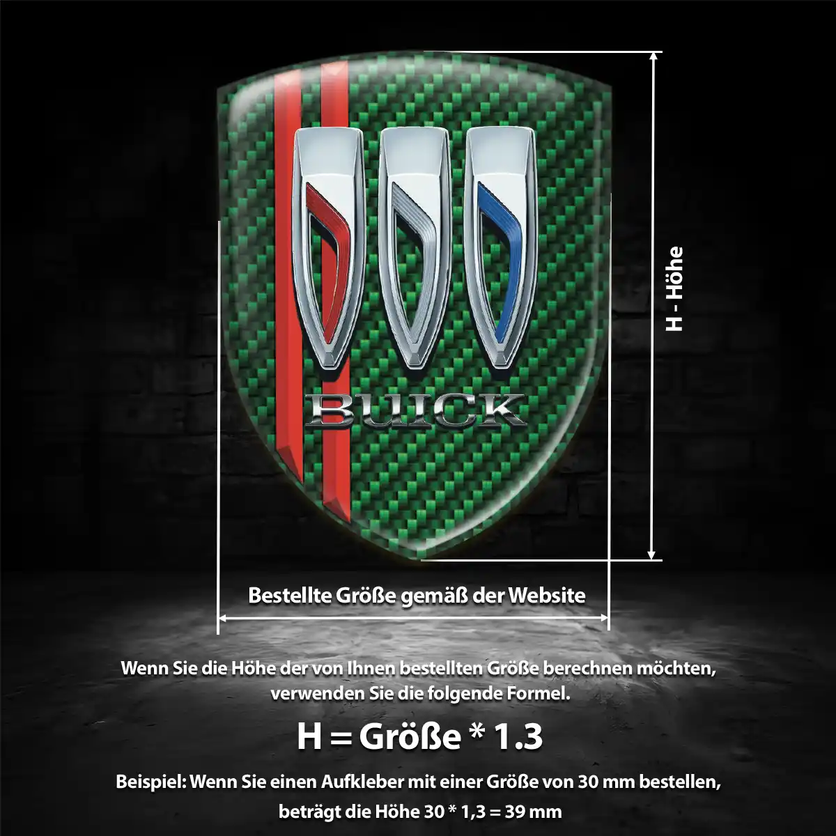 Buick Aufkleber 3D Gel Emblem Premiumqualität