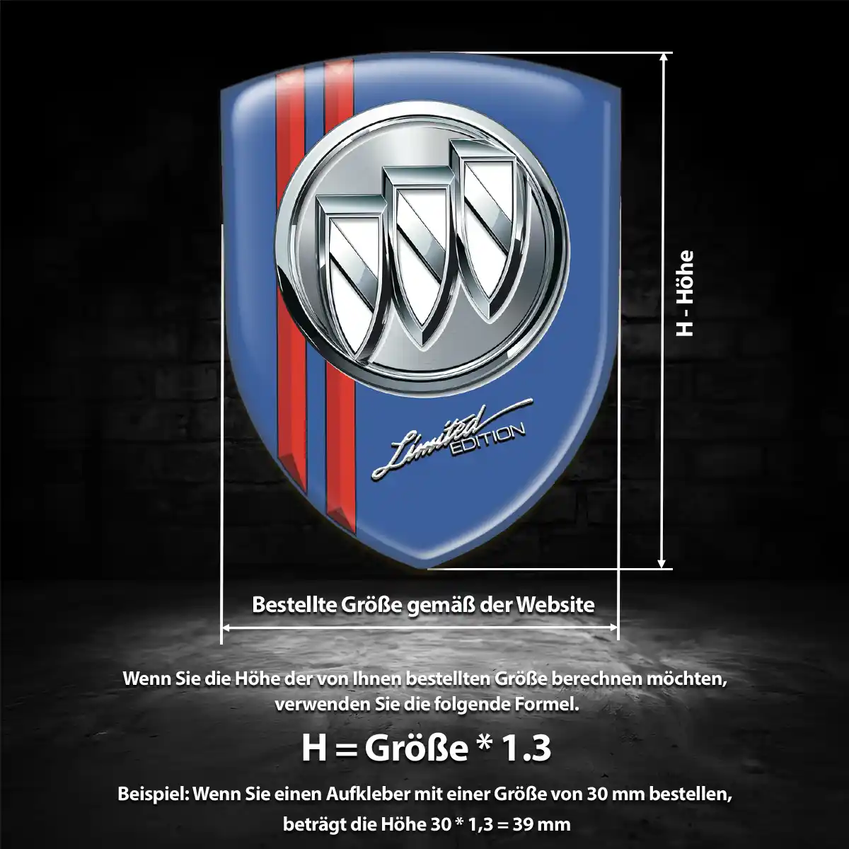 Buick Aufkleber 3D Gel Emblem Tuningfahrzeug