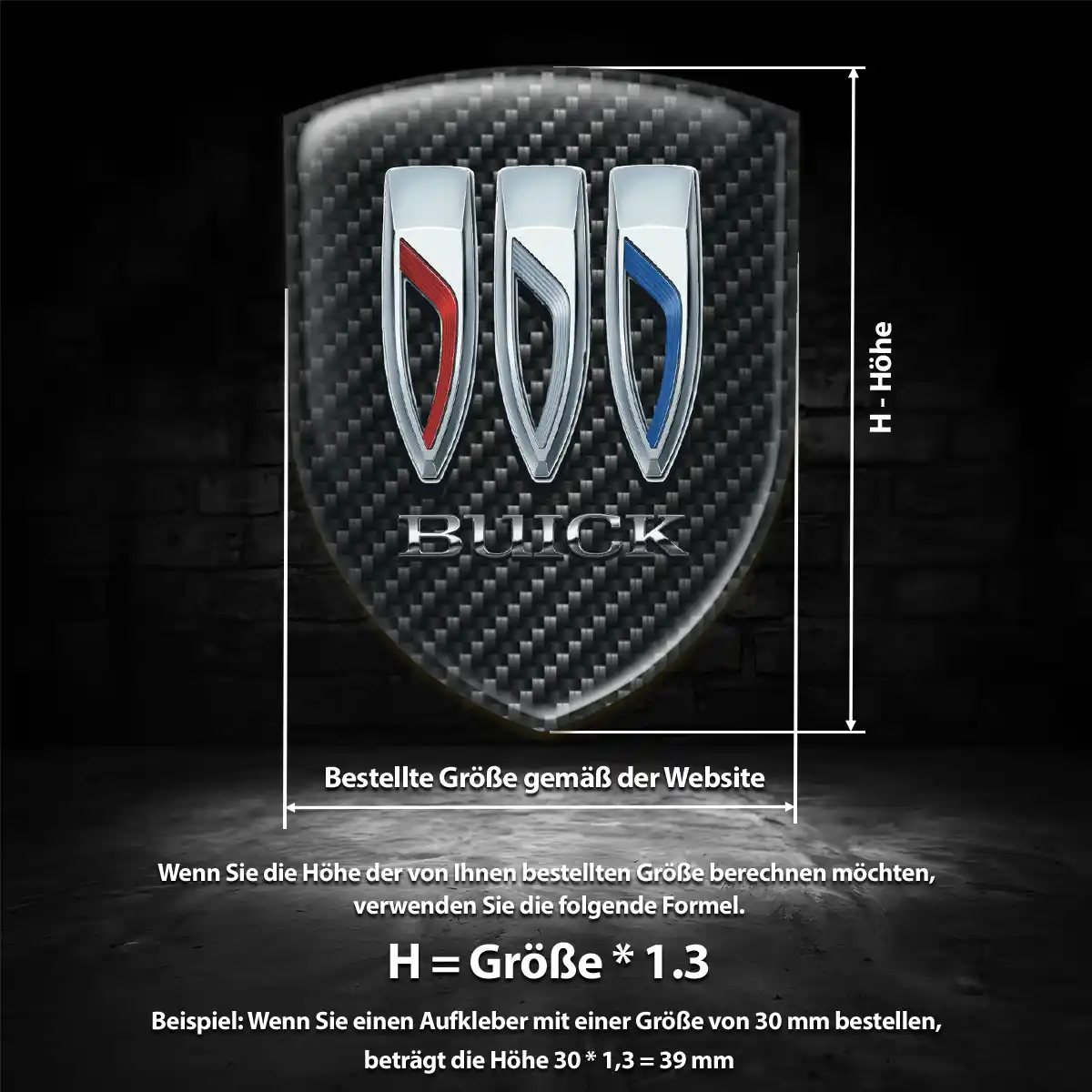 Buick Aufkleber 3D Gel Embleme Auto Elegantes Design