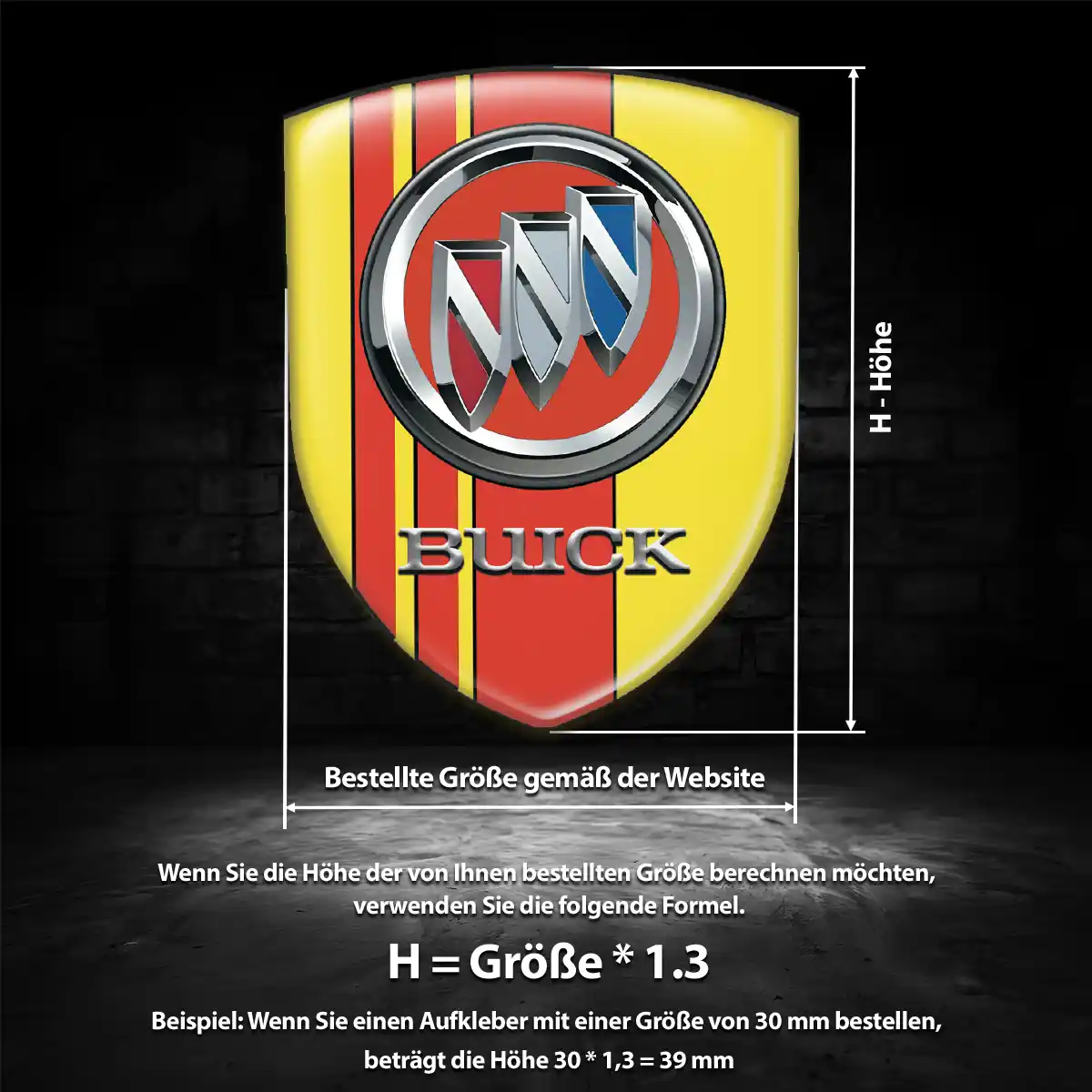 Buick Aufkleber 3D Gel Embleme Auto Exterieurdesign