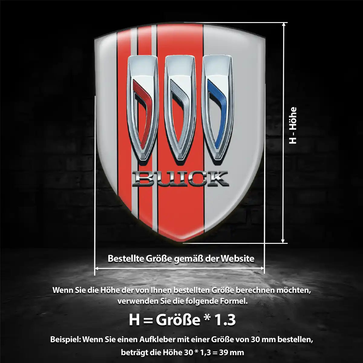 Buick Aufkleber 3D Gel Embleme Auto Hochwertiges Harz