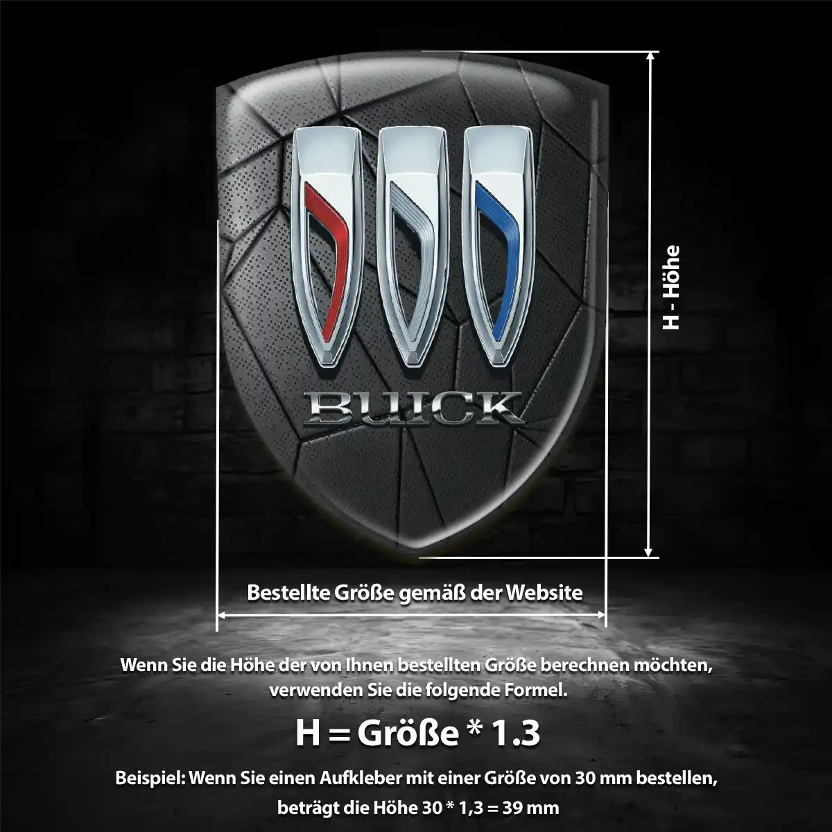 Buick Aufkleber 3D Gel Embleme Auto Hohe Qualität
