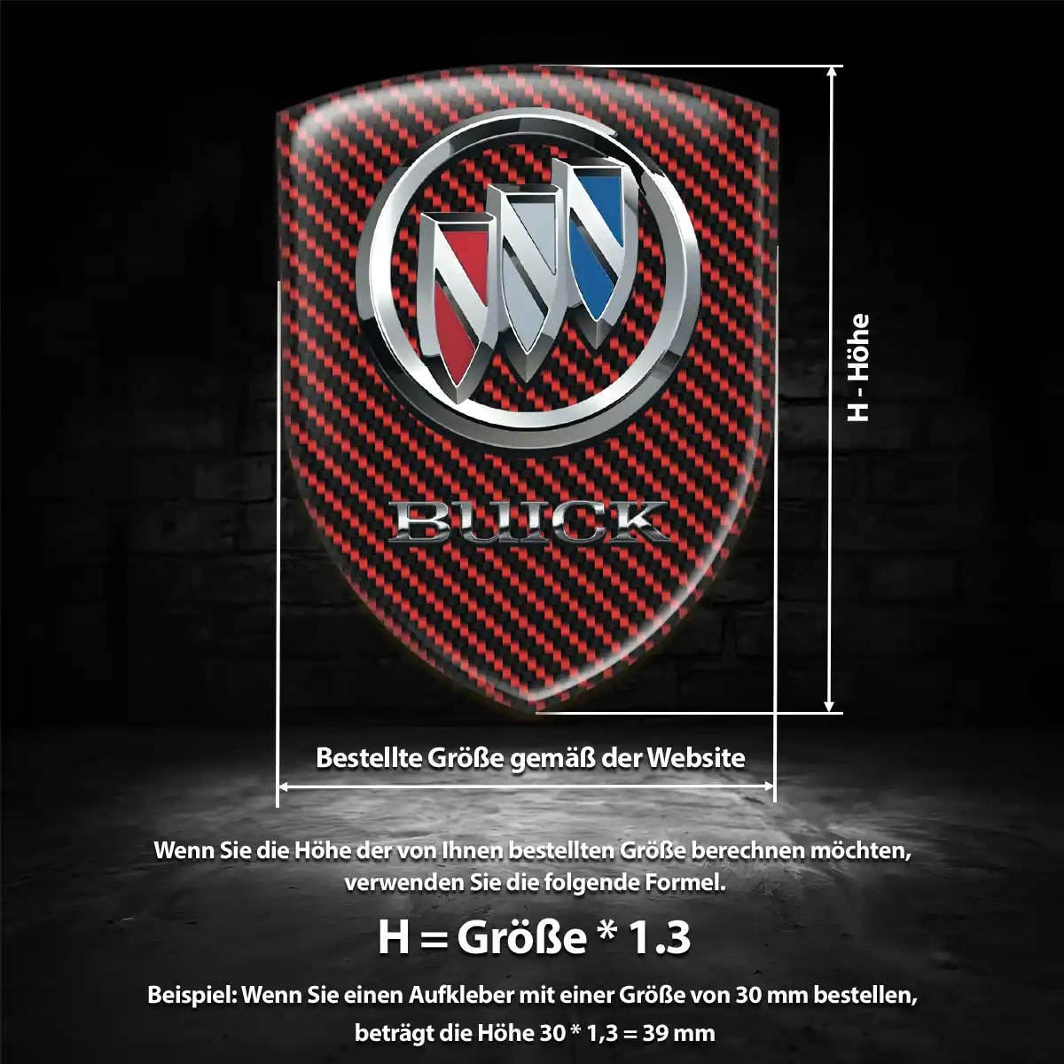 Buick Aufkleber 3D Gel Embleme Auto Markenedition