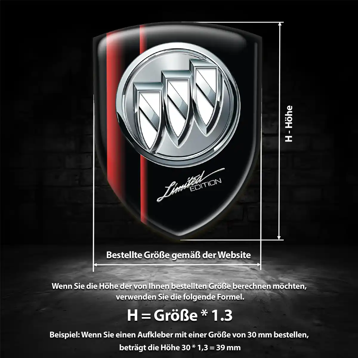 Buick Aufkleber 3D Gel Embleme Auto Premium-Edition