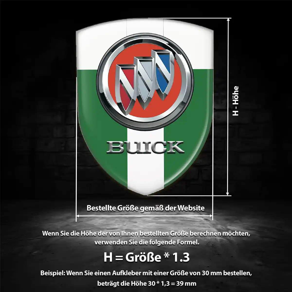 Buick Aufkleber 3D Gel Embleme Auto Premiumqualität
