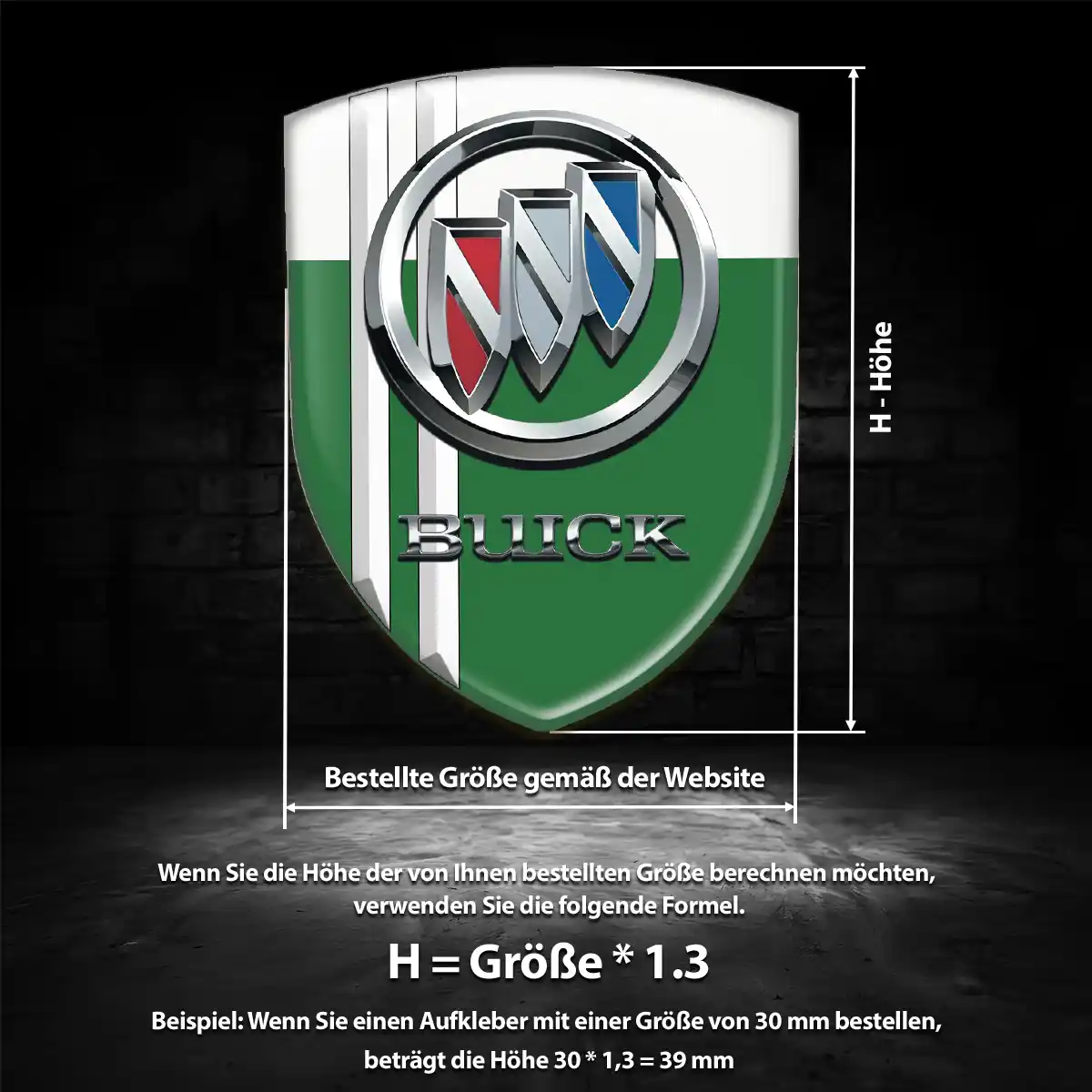 Buick Aufkleber 3D Gel Embleme Auto Stilvolles Design