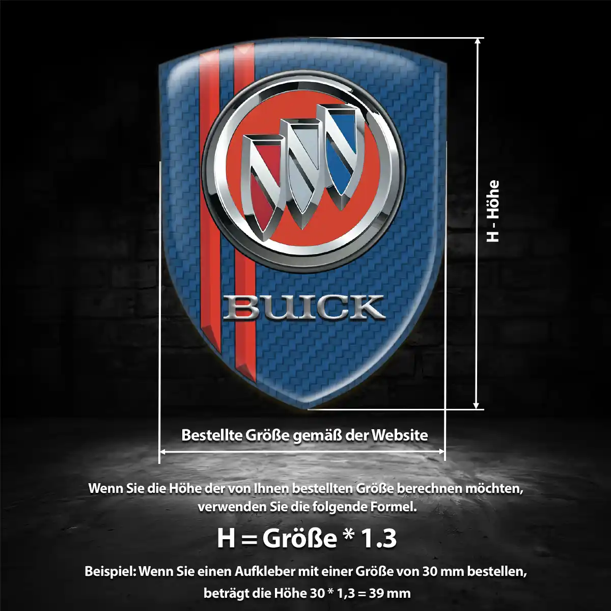 Buick Aufkleber 3D Gel Embleme Auto Tuningfahrzeug