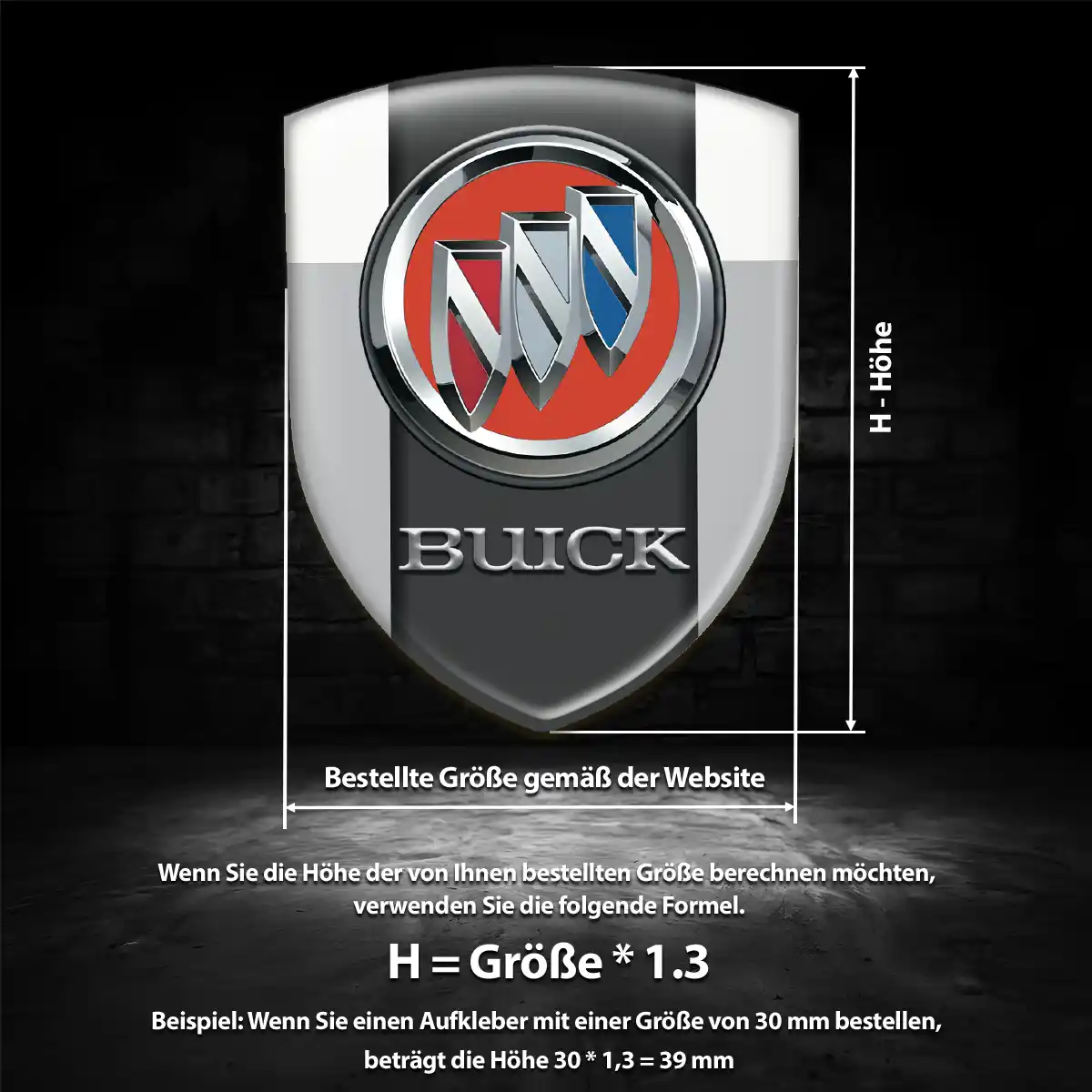 Buick Aufkleber 3D Gel Embleme Exterieurdesign