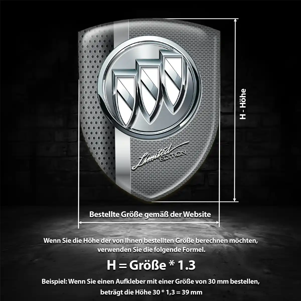 Buick Aufkleber 3D Gel Embleme Hohe Qualität