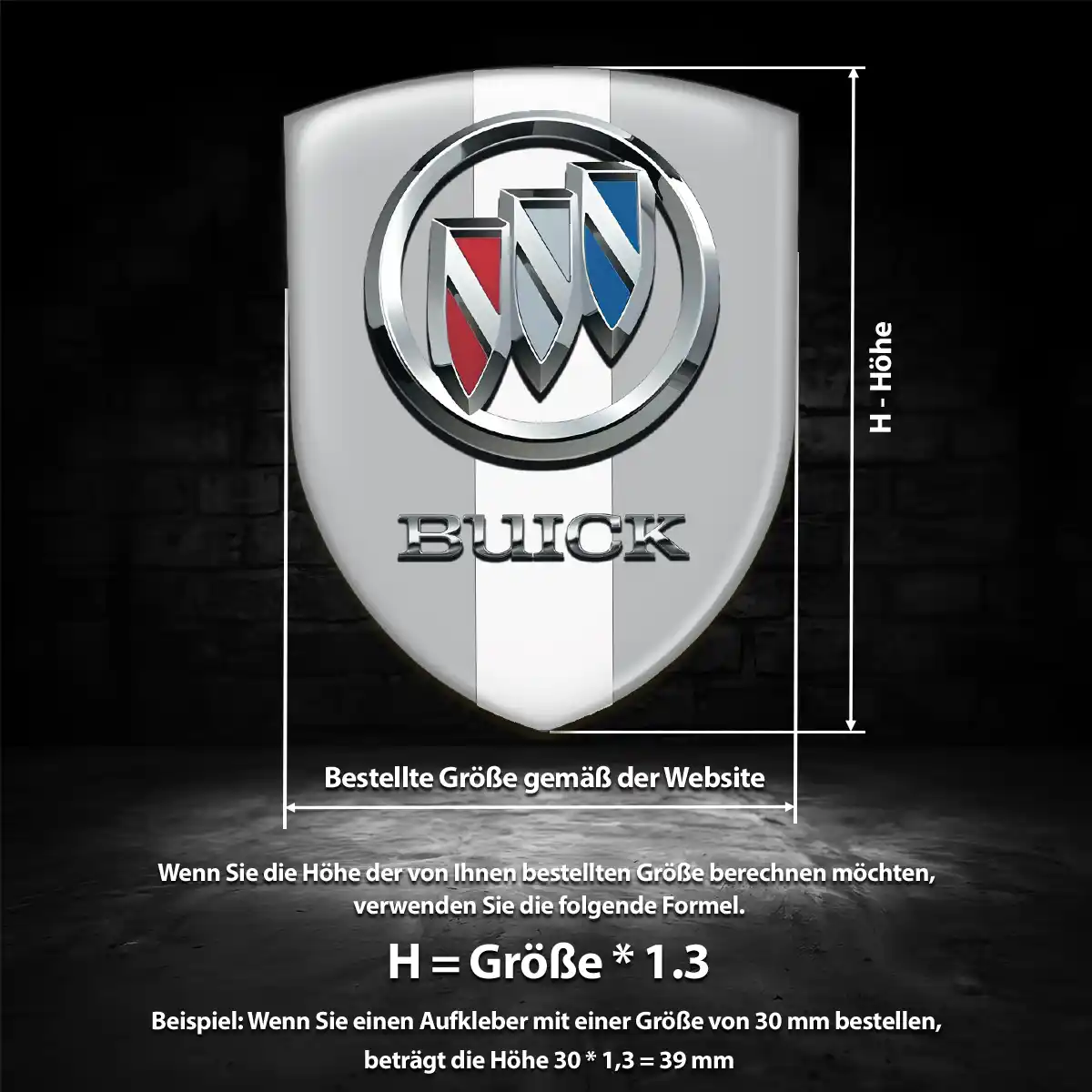 Buick Aufkleber 3D Gel Embleme Limitierte Auflage