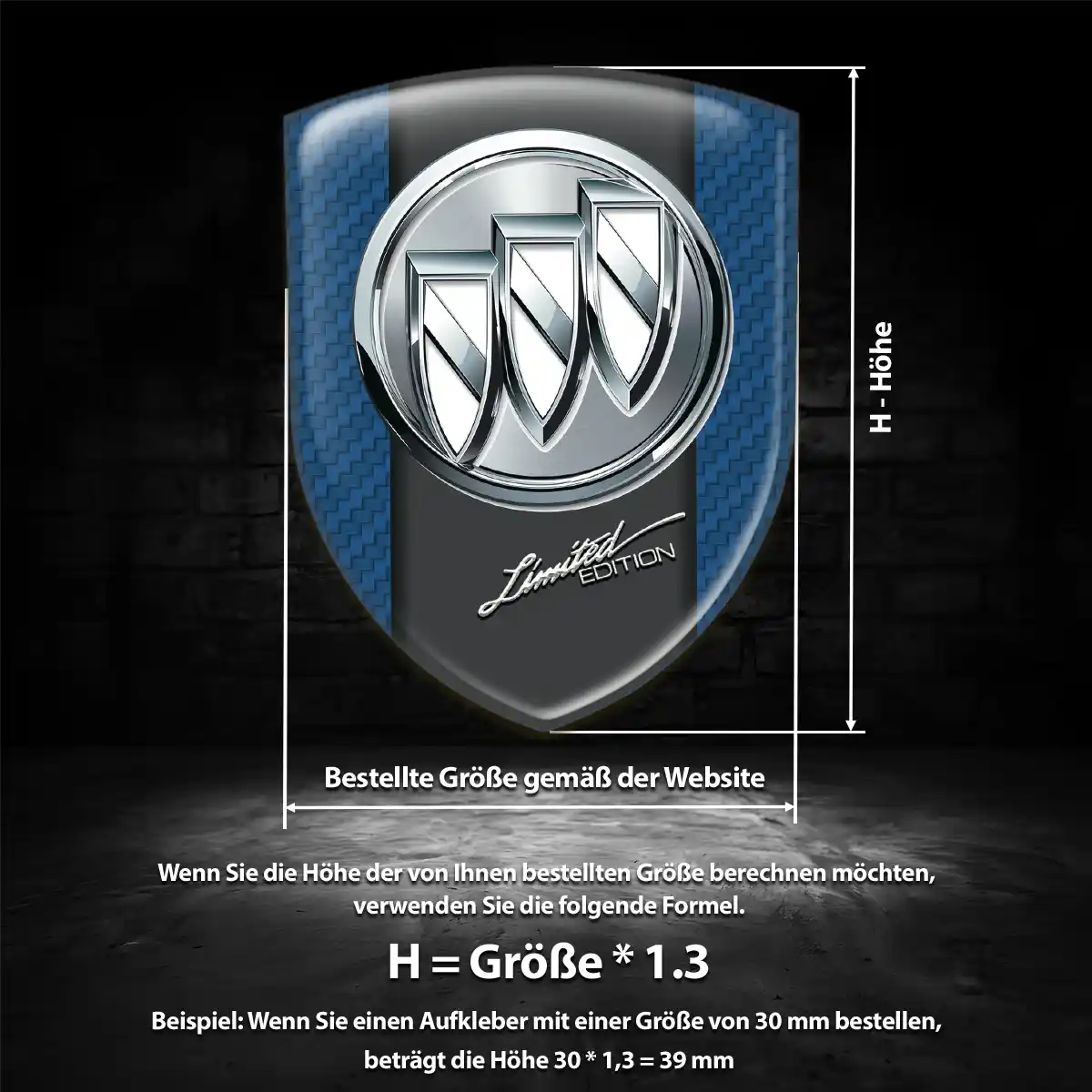 Buick Aufkleber 3D Gel Embleme Markenedition