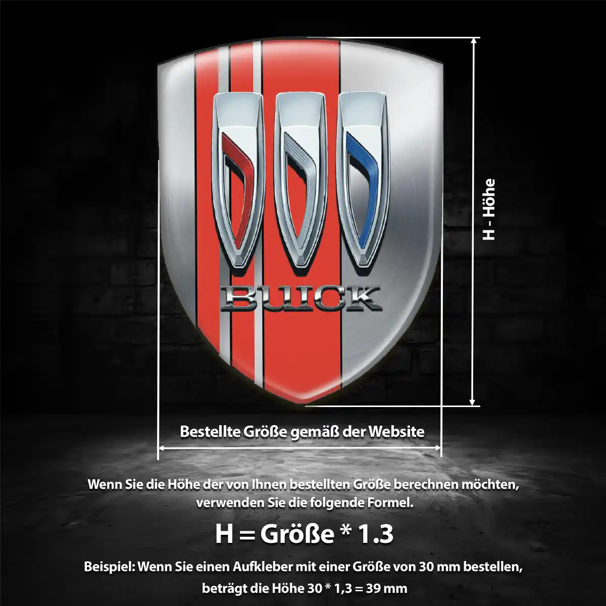 Buick Aufkleber 3D Gel Embleme Premium-Edition
