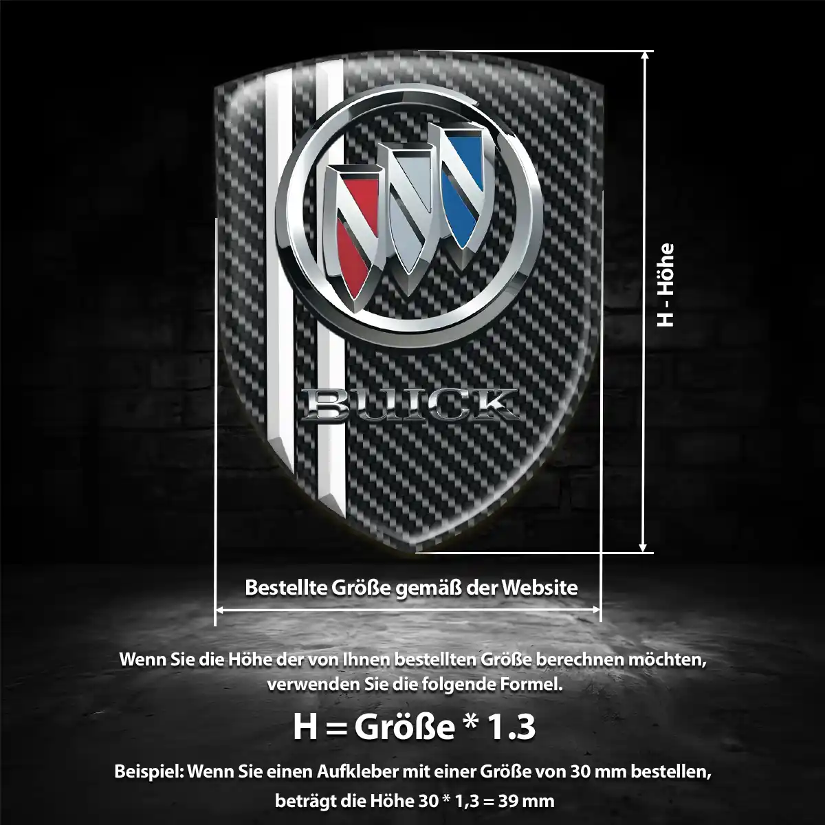 Buick Aufkleber 3D Gel Embleme Premiumqualität