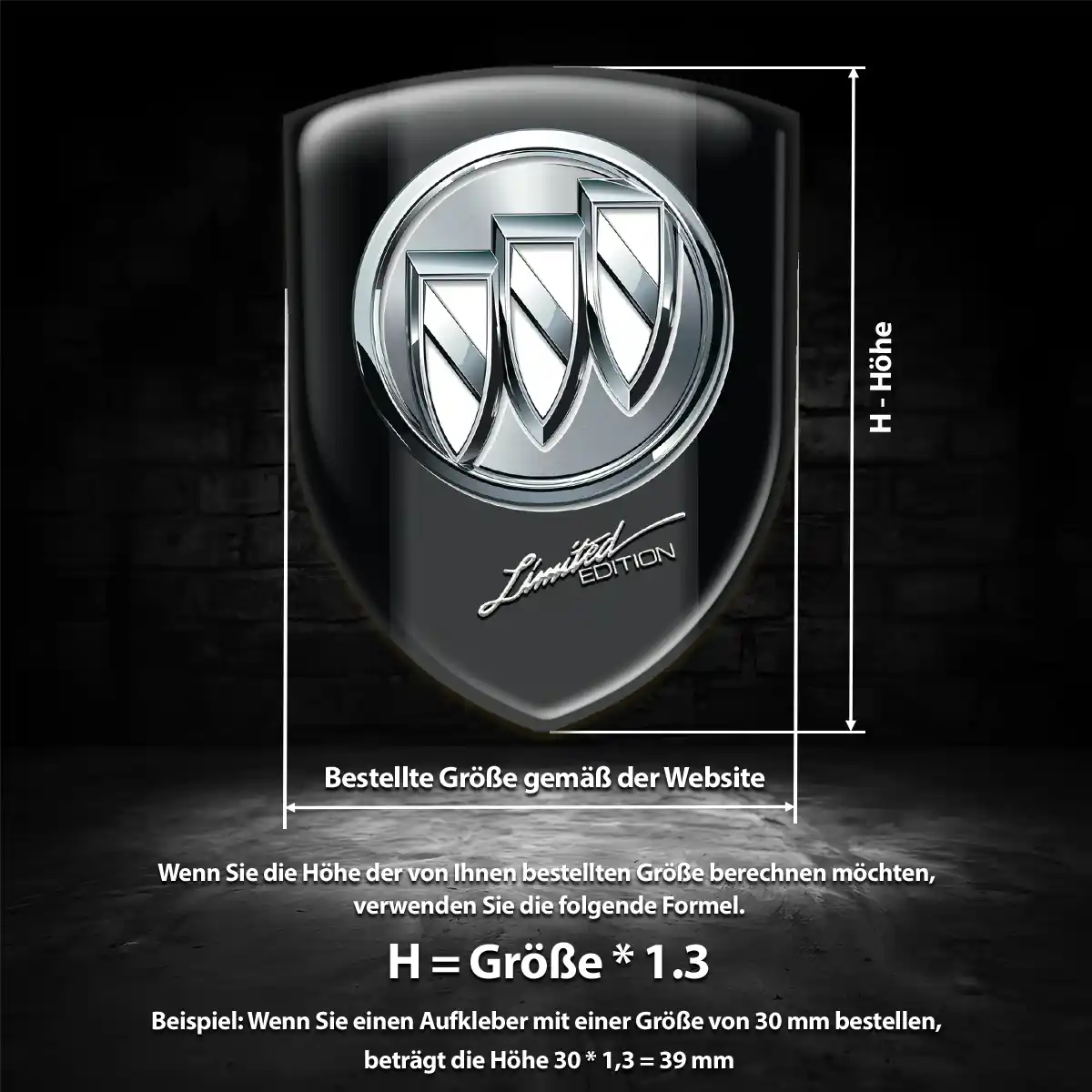 Buick Aufkleber 3D Gel Embleme Tuningfahrzeug