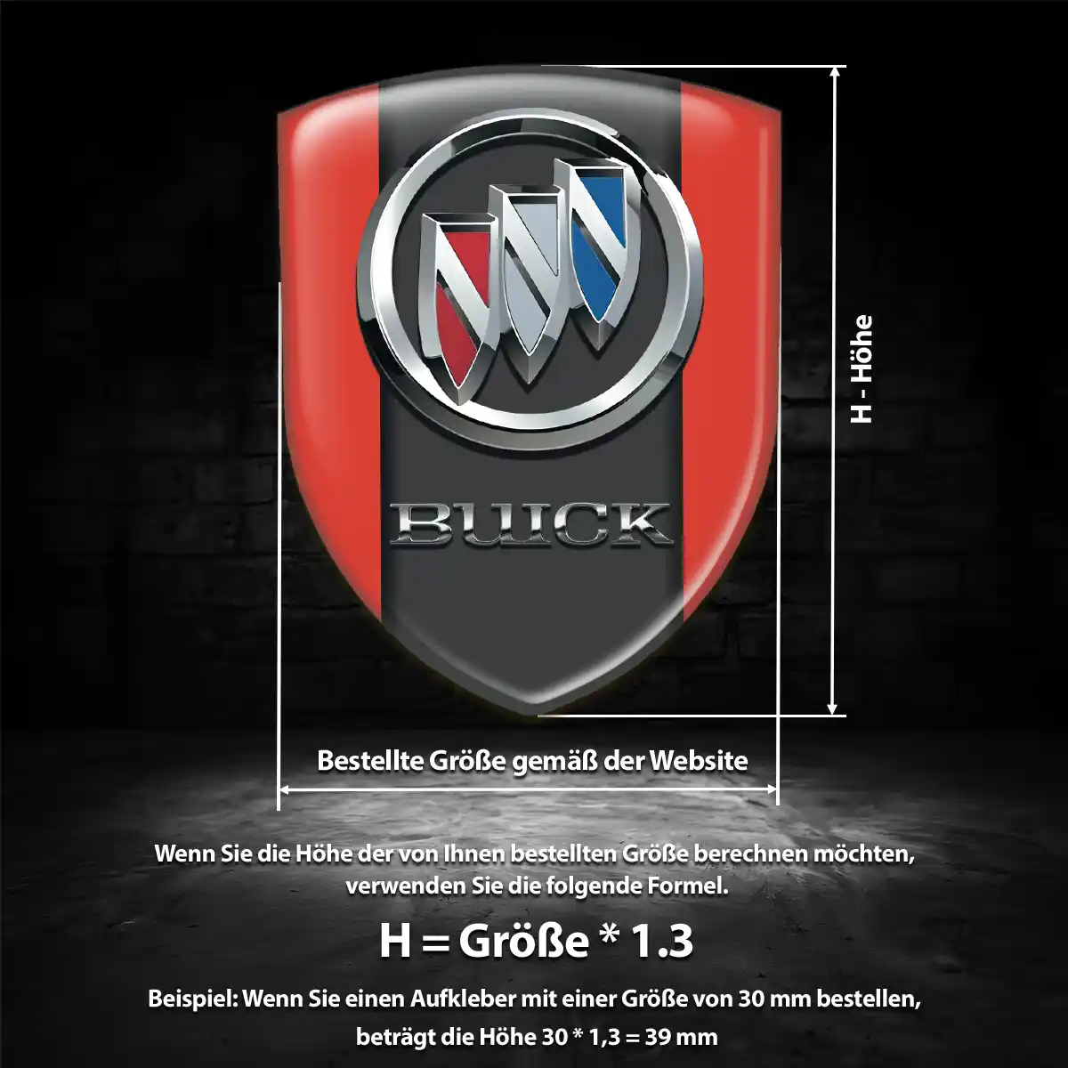 Buick Aufkleber 3D Gel Silikon Auto Elegantes Design