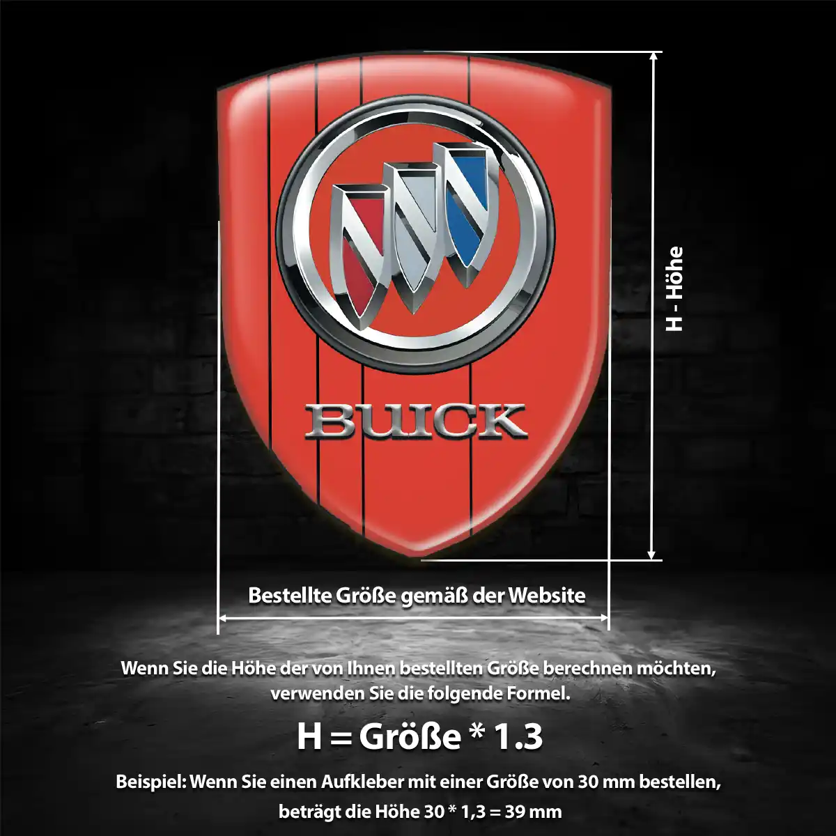 Buick Aufkleber 3D Gel Silikon Auto Hohe Qualität