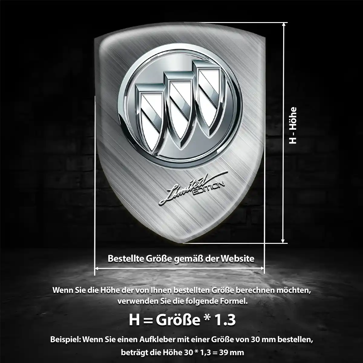 Buick Aufkleber 3D Gel Silikon Auto Limitierte Auflage