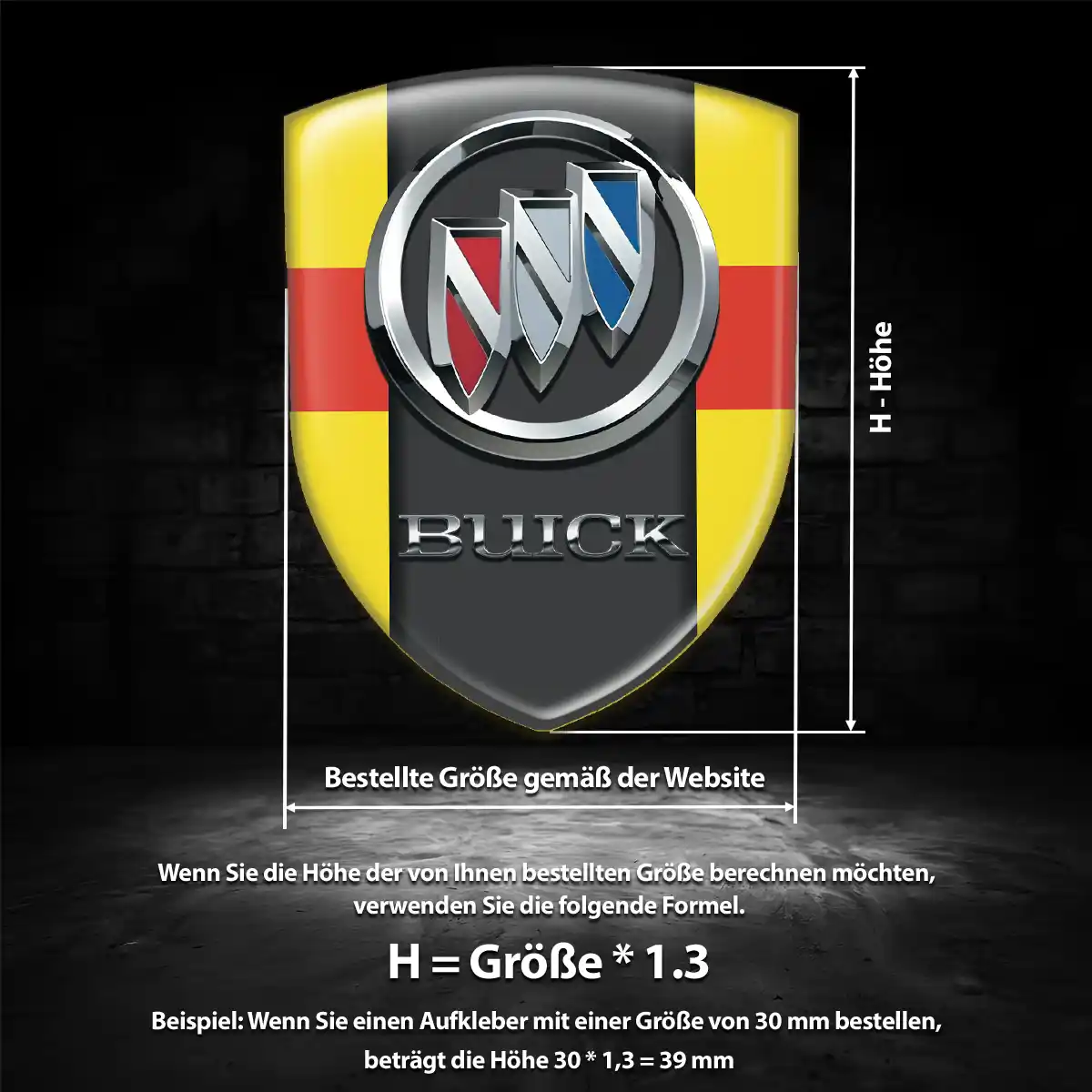 Buick Aufkleber 3D Gel Silikon Auto Luxus-Edition