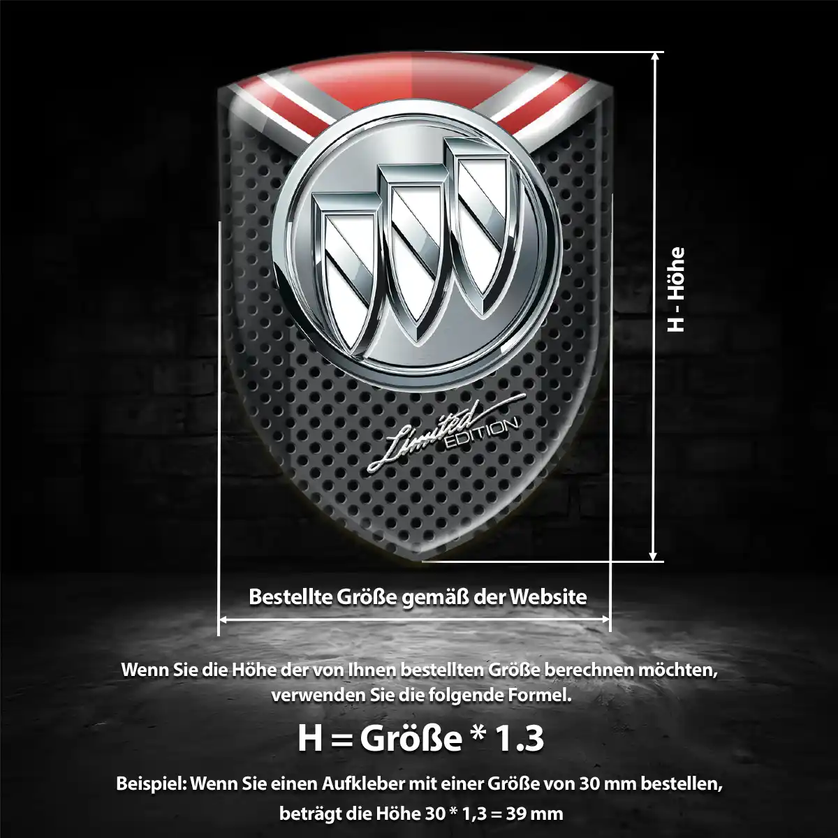 Buick Aufkleber 3D Gel Silikon Auto Markenedition