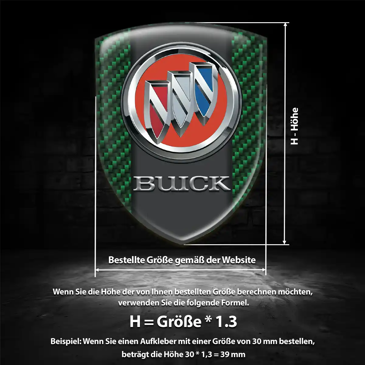 Buick Aufkleber 3D Gel Silikon Auto Premium-Edition