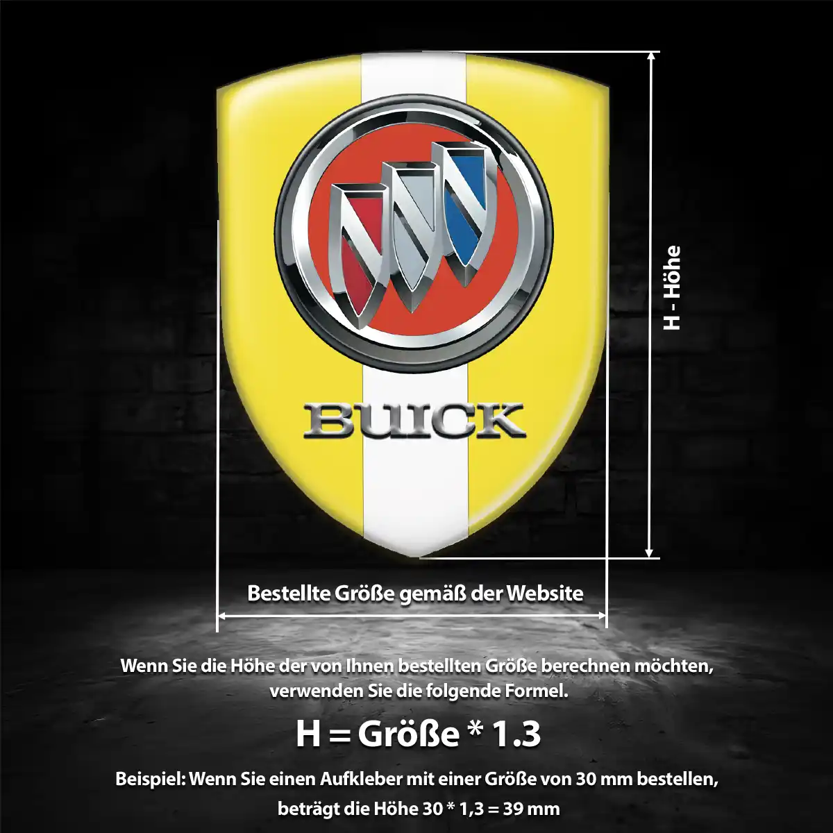 Buick Aufkleber 3D Gel Silikon Auto Stilvolles Design