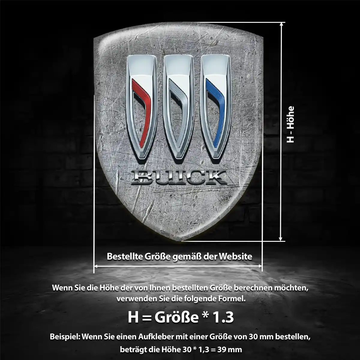 Buick Aufkleber 3D Gel Silikon Hohe Qualität