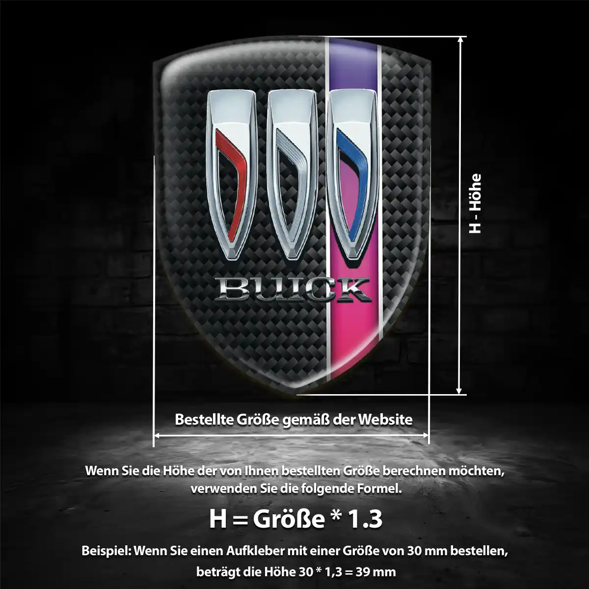 Buick Aufkleber 3D Gel Silikon Limitierte Auflage