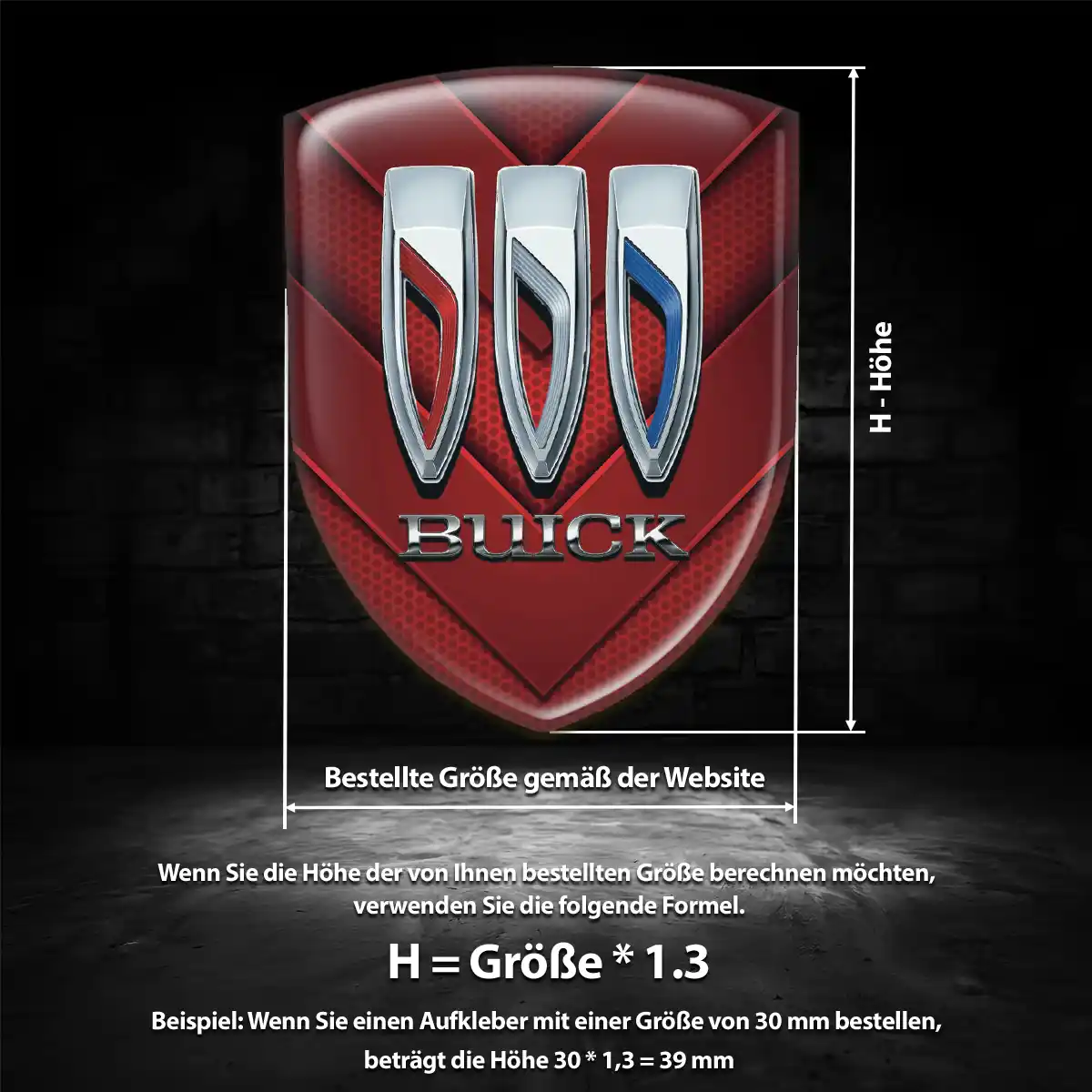 Buick Aufkleber 3D Gel Silikon Luxus-Edition