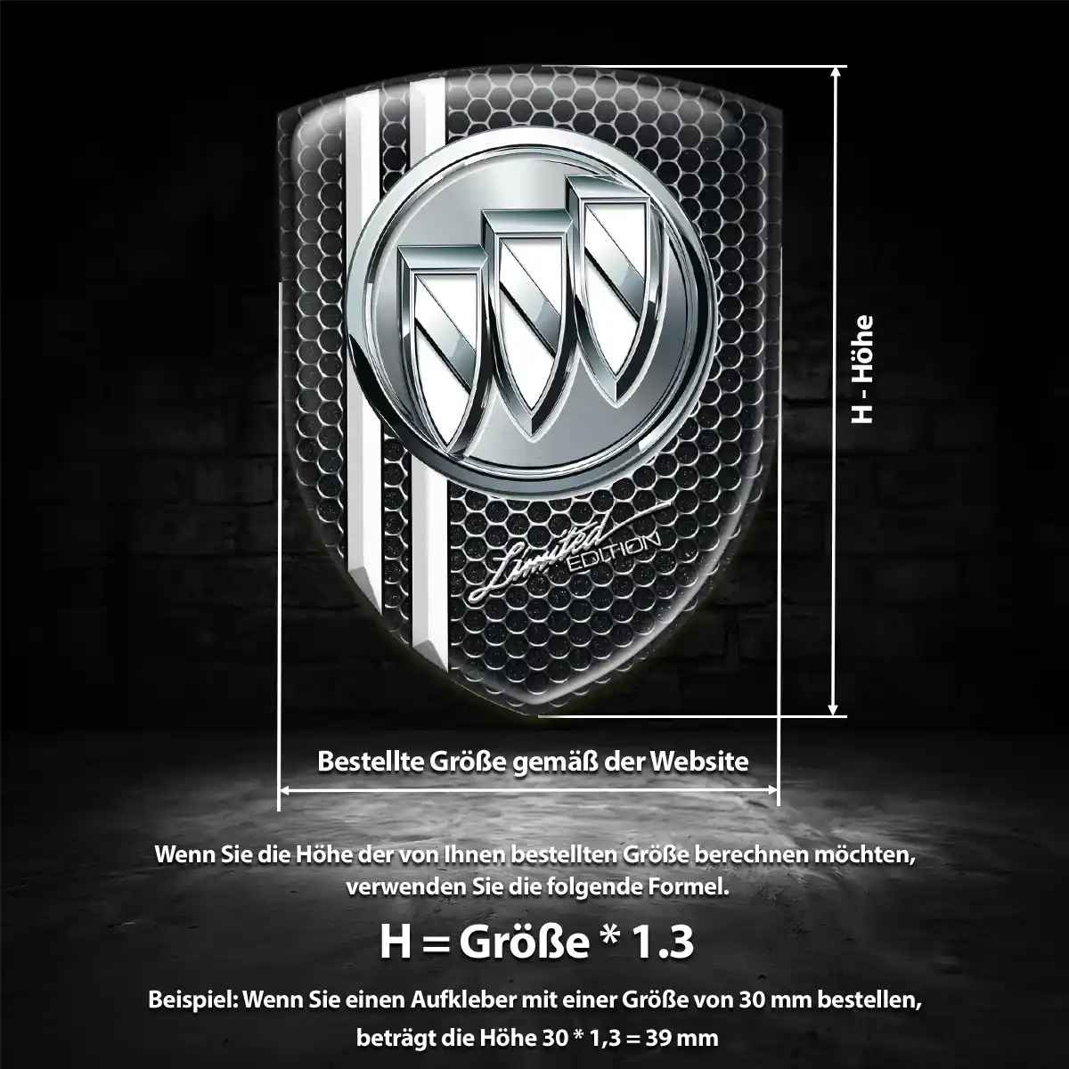 Buick Aufkleber 3D Gel Wappen Auto Exterieurdesign