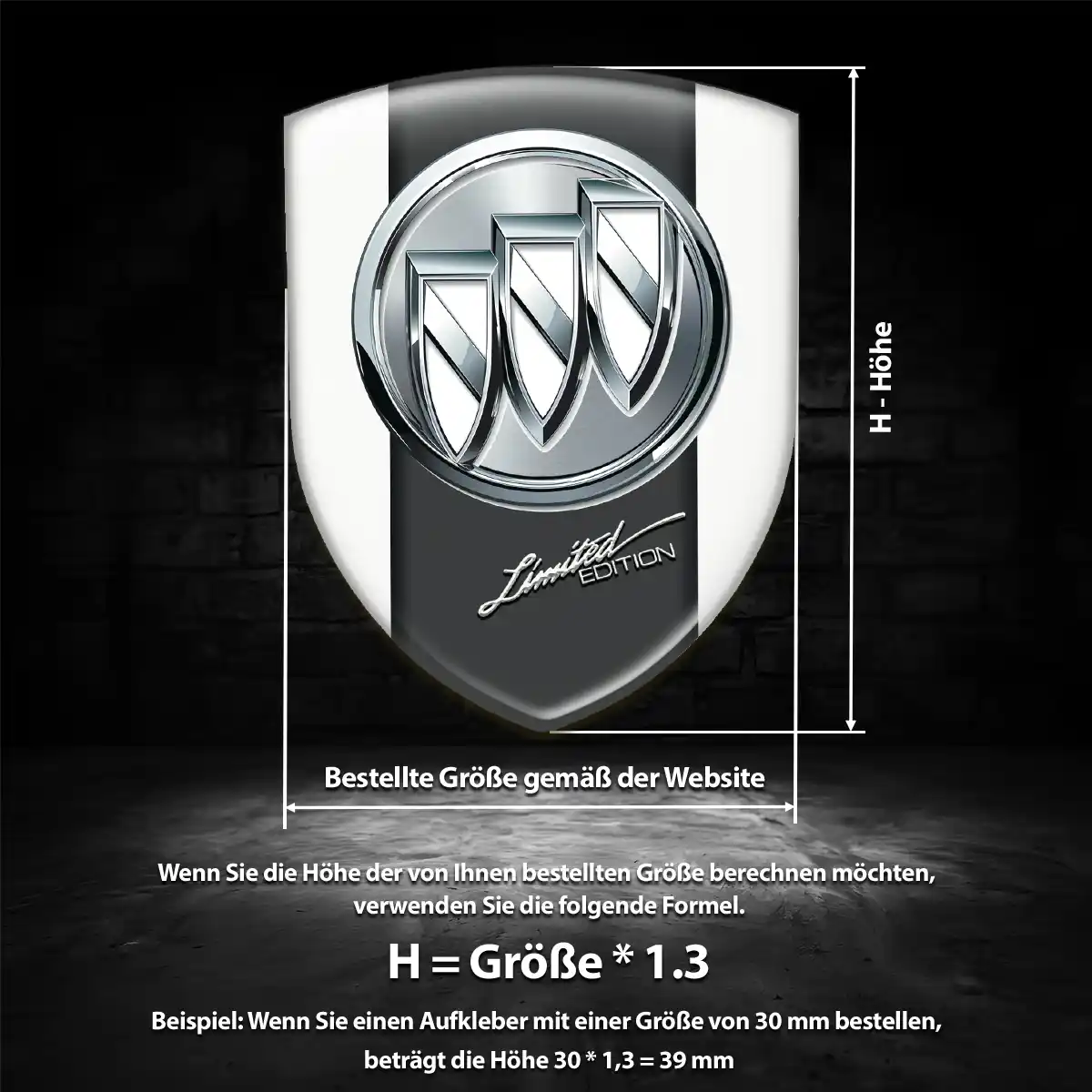 Buick Aufkleber 3D Gel Wappen Auto Hohe Qualität
