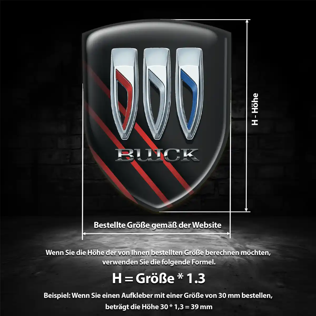 Buick Aufkleber 3D Gel Wappen Auto Luxus-Edition