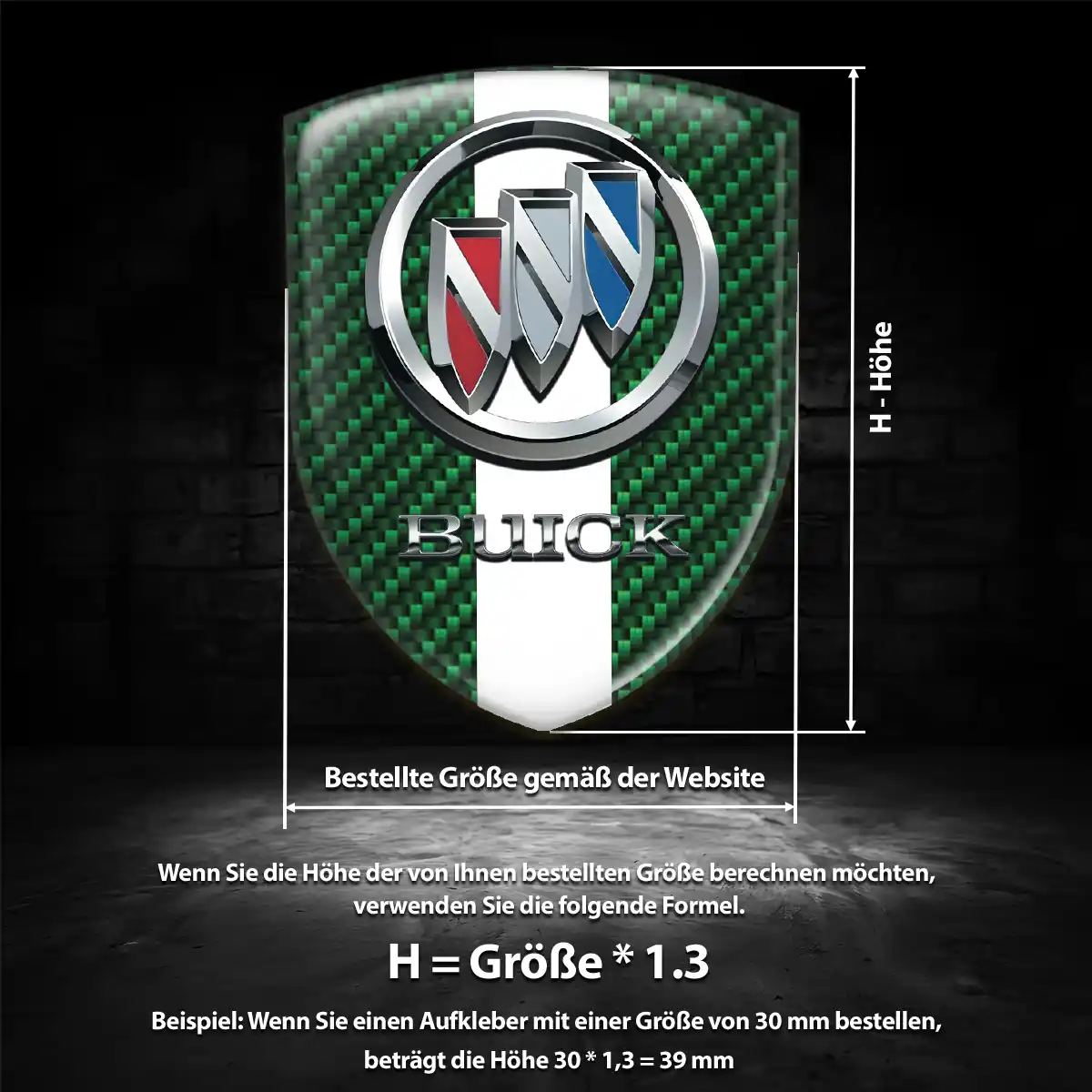 Buick Aufkleber 3D Gel Wappen Auto Markenedition