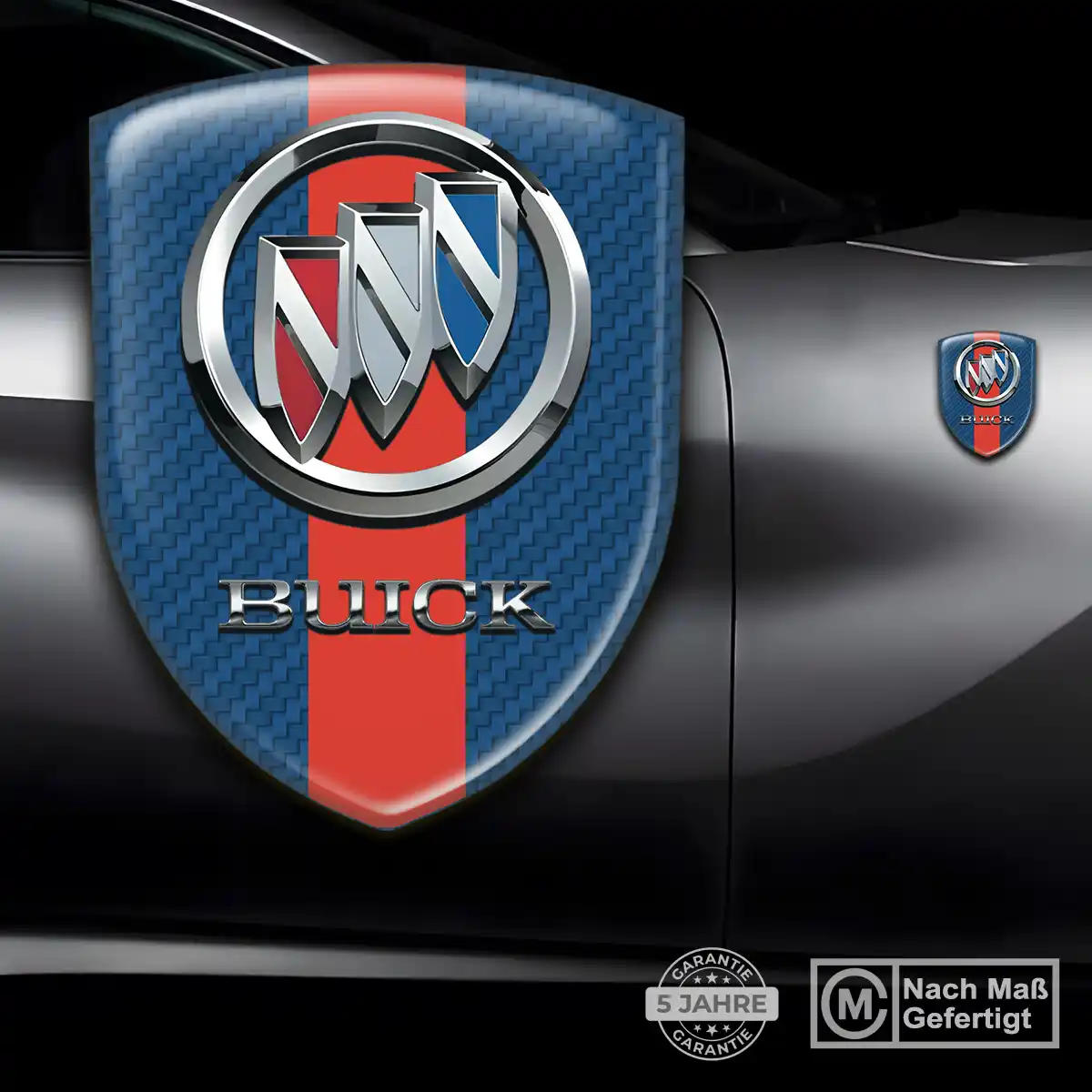 Buick Aufkleber 3D Gel Wappen Elegantes Design
