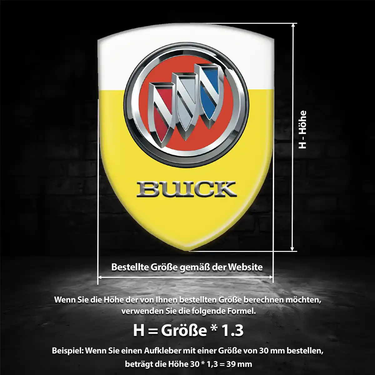 Buick Aufkleber 3D Gel Wappen Exterieurdesign