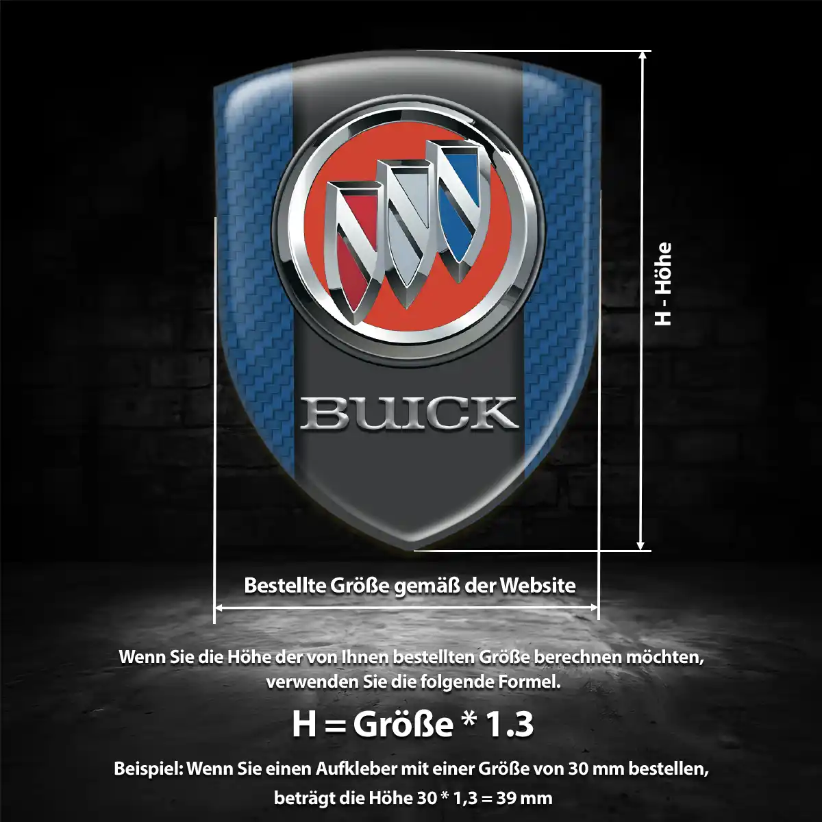 Buick Aufkleber 3D Gel Wappen Hohe Qualität