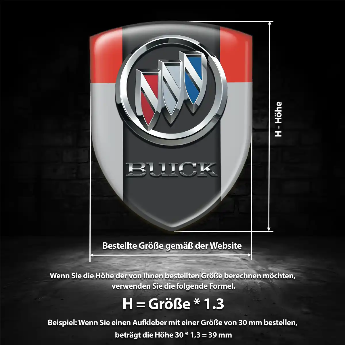Buick Aufkleber Auto Hochwertiges Harz