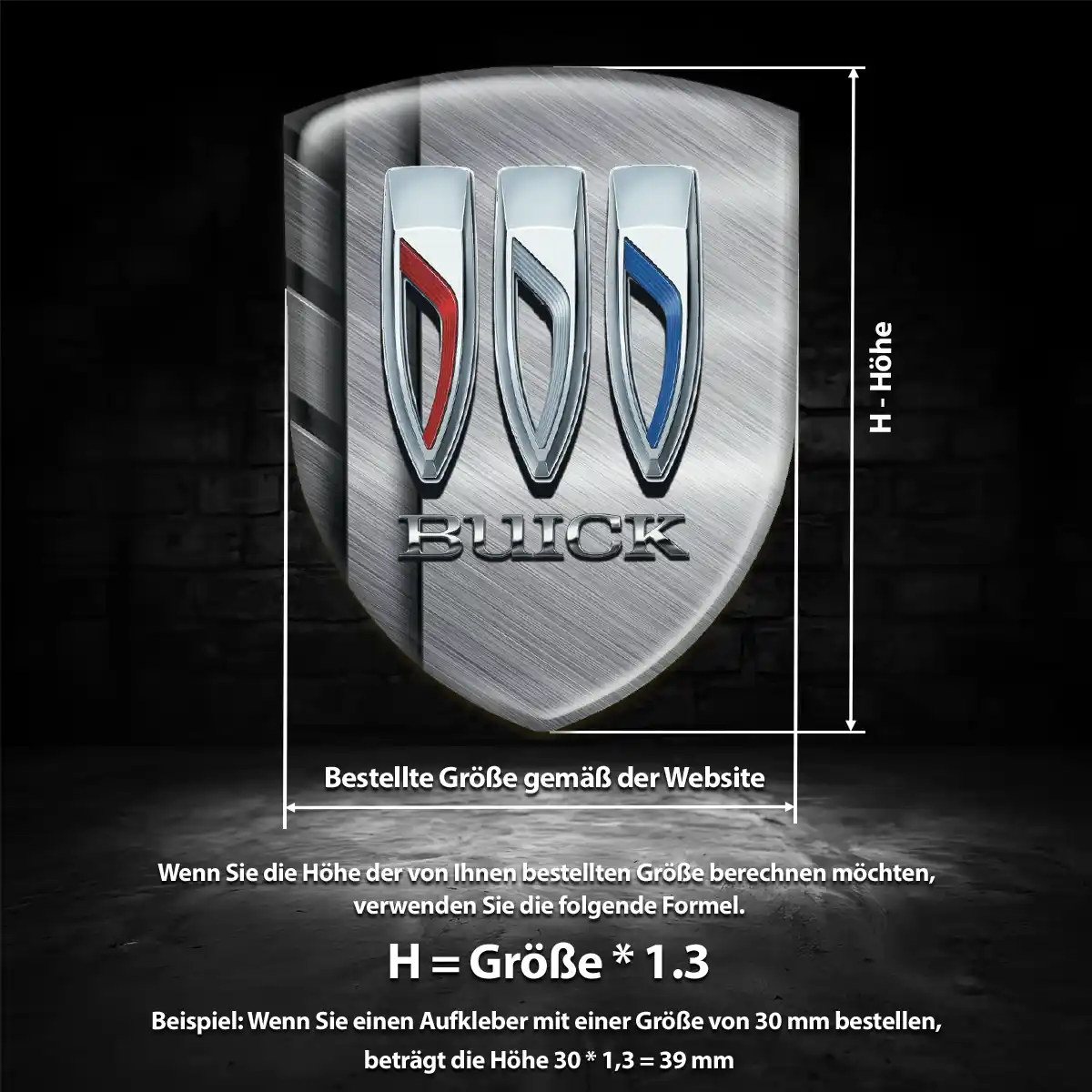 Buick Aufkleber Emblem Auto Limitierte Auflage