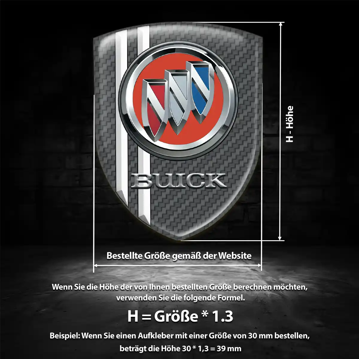 Buick Aufkleber Emblem Edles Design