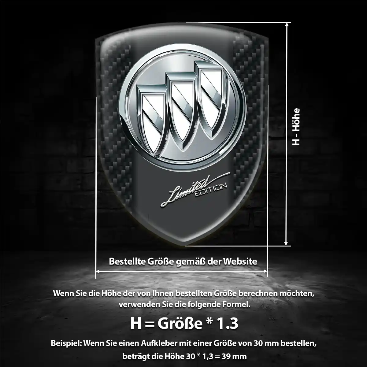 Buick Aufkleber Emblem Interieurdesign