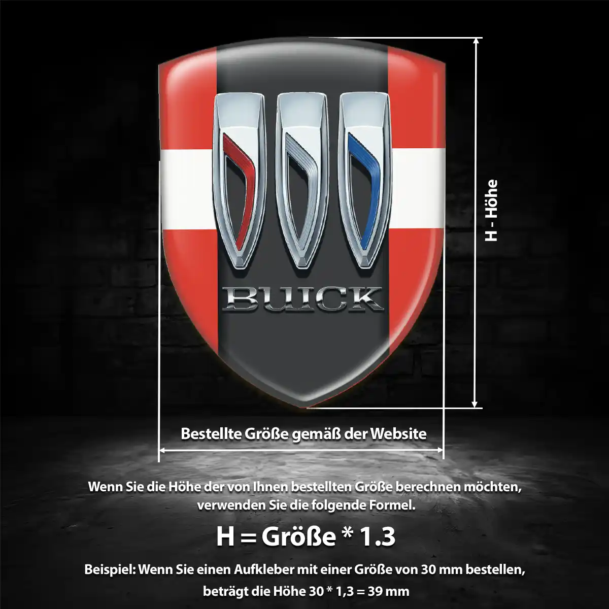 Buick Aufkleber Emblem Limitierte Auflage